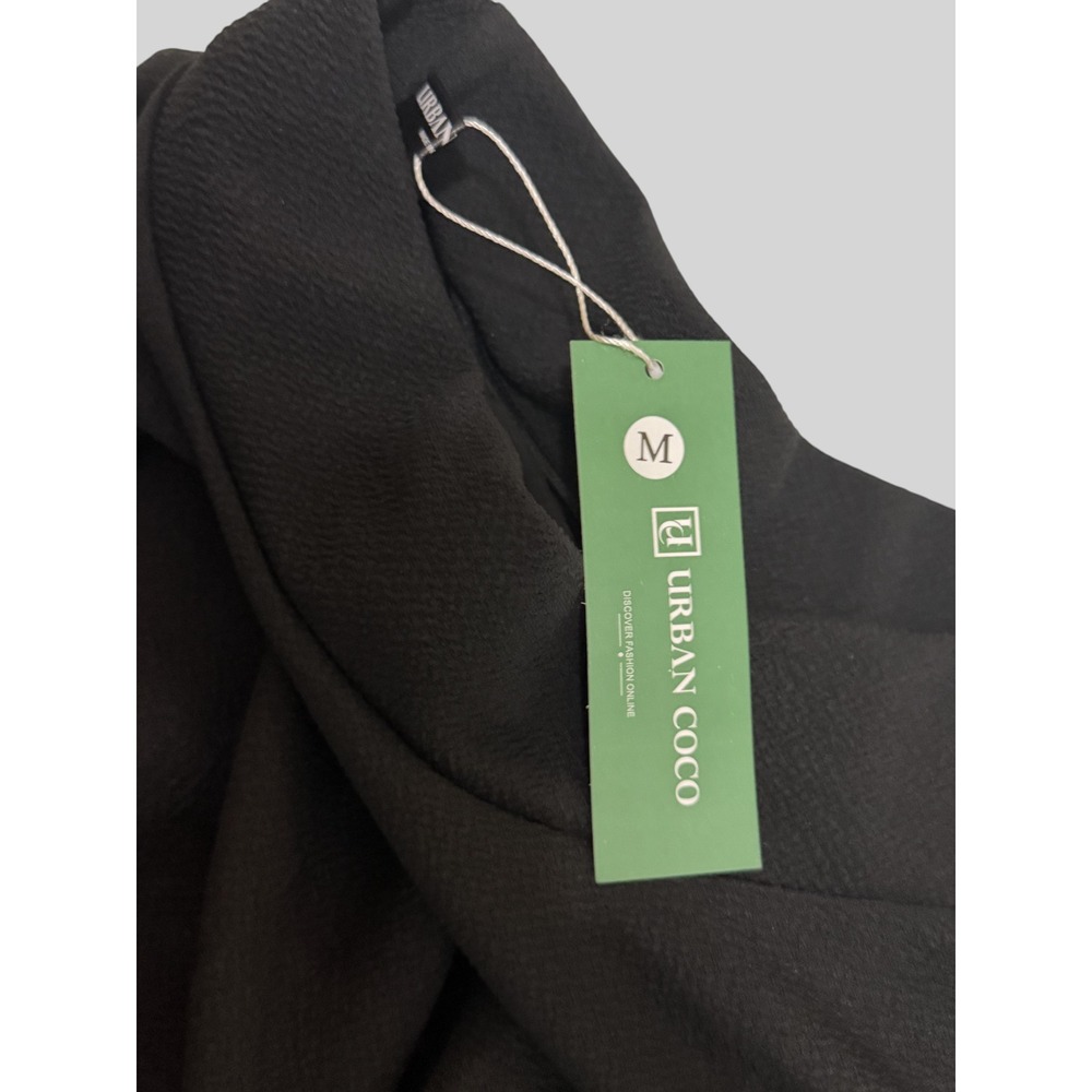 Urban Coco Black Skort Womens Size M High Rise Mini Elastic Waistband Flared - Picture 3 of 8